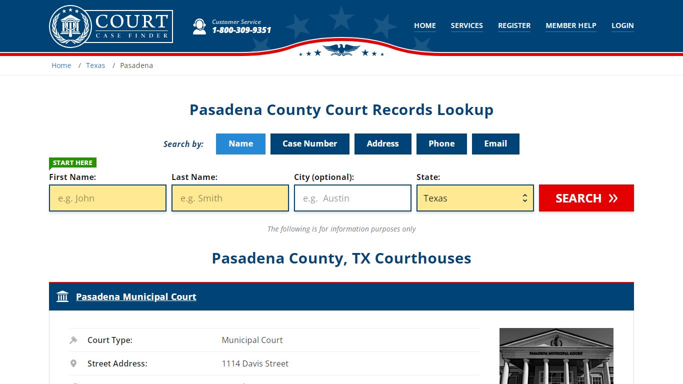 Pasadena County Court Records | TX Case Lookup